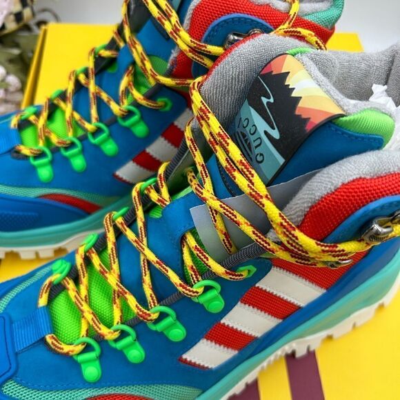 Men’s Gucci, X Adidas, lace up trainer, boot size 9 made in  Italy main image 6